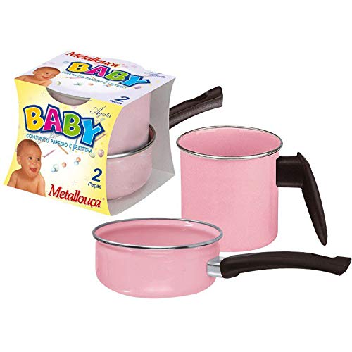 Conjunto papeiro e leiteira para mingau de bebê